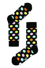Chaussettes Happy Socks Big Dot noires avec boules multicolores